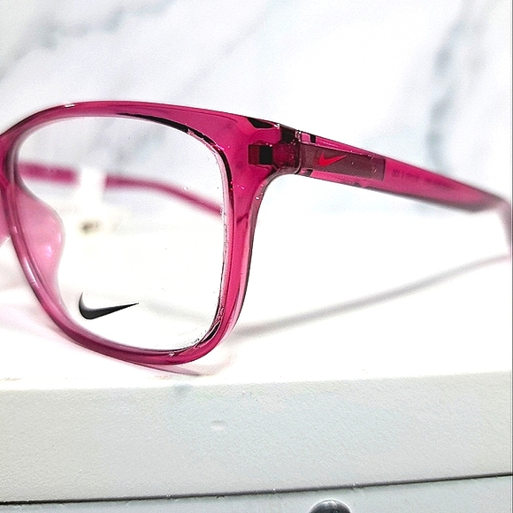 NEW Rx'able eyeglass frame petite modern pink glasses NIKE youth 50-15-135 - Picture 3 of 4